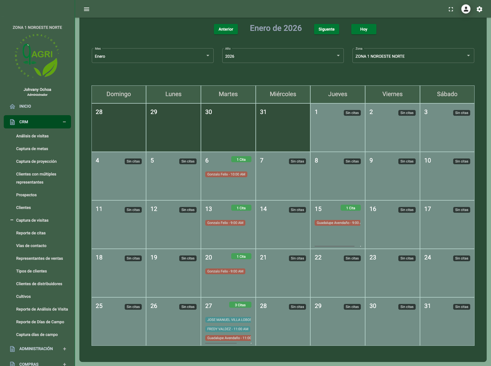 Citas CRM